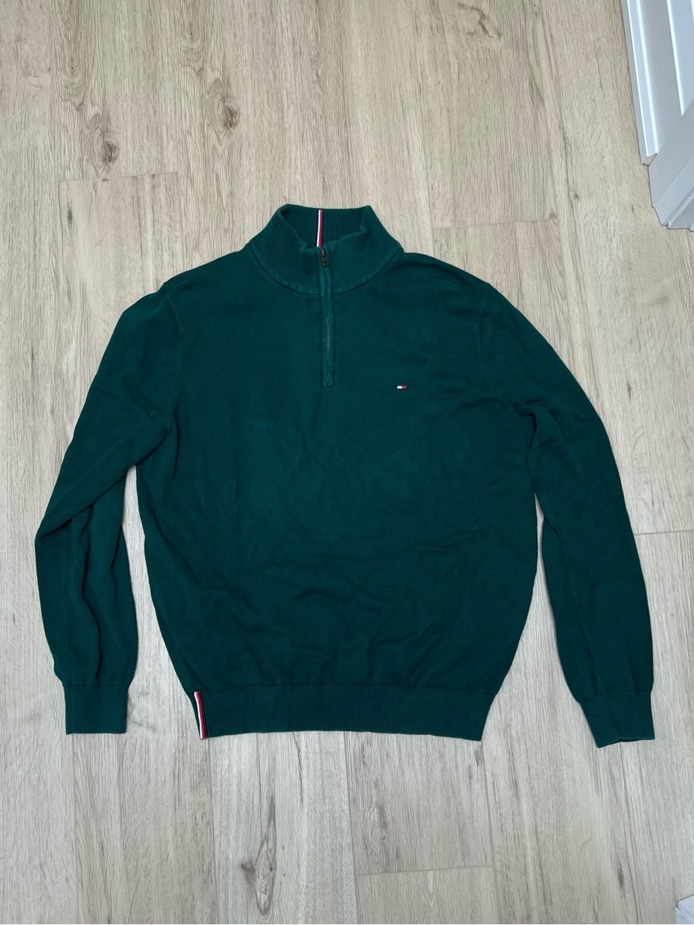 Tommy Hilfiger Men’s Forest Green Half-Zip Sweater